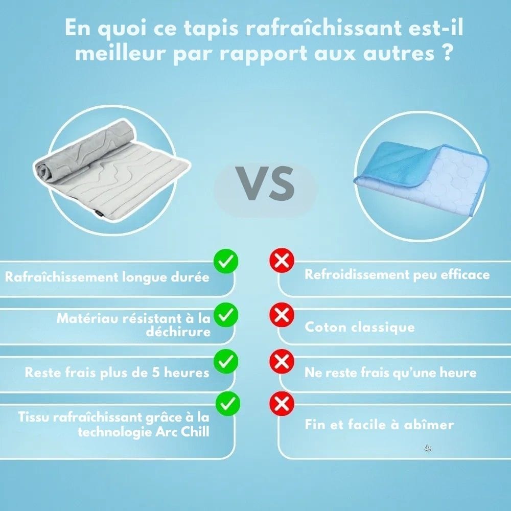CoolPaws Tapis Rafraîchissant – Tapis Auto-Rafraîchissant pour Chiens pour les Chaudes Journées d'Été & des Compagnons Détendus