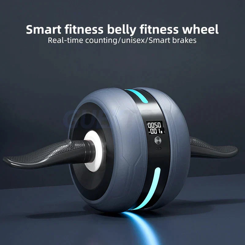 CorePro – Roue pour abdominaux avec rebond et fonction de comptage pour un entraînement efficace du tronc