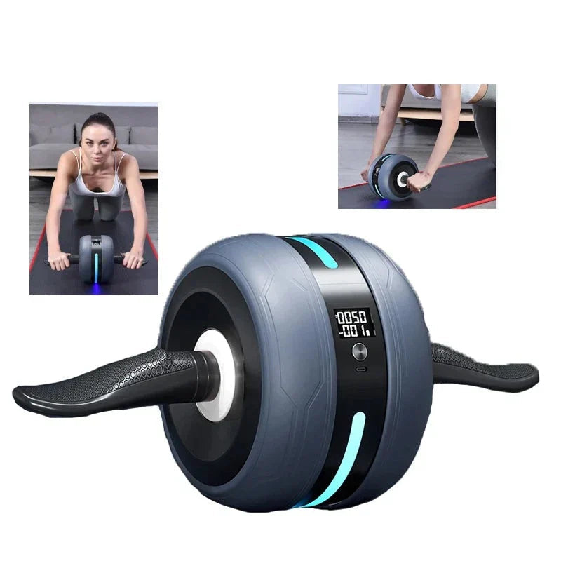 CorePro – Roue pour abdominaux avec rebond et fonction de comptage pour un entraînement efficace du tronc