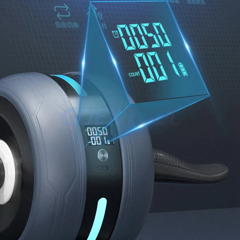 CorePro – Roue pour abdominaux avec rebond et fonction de comptage pour un entraînement efficace du tronc