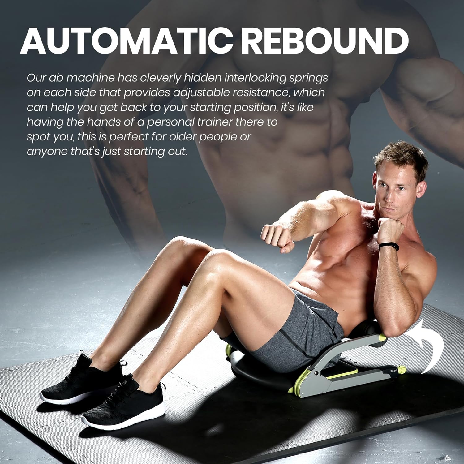 Coremax – Entrenador AB Crunch compacto para entrenamiento abdominal específico