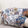 CottonBloom Blanket – Rustikale Baumwoll-Decke mit Blumenmuster, Wende-Design