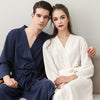 CottonWave – Unisex Waffel-Bademantel aus 100% Baumwolle, atmungsaktiv & stilvoll