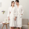 CottonWave – Unisex Waffel-Bademantel aus 100% Baumwolle, atmungsaktiv & stilvoll