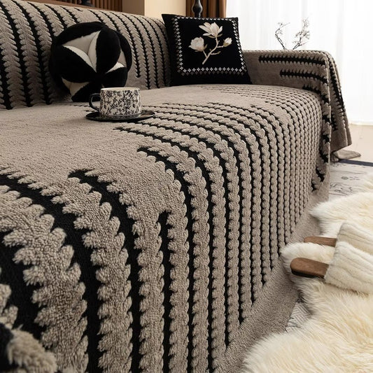 CouchGuard – Plüsch Sofaüberwurf mit rutschfester Rückseite