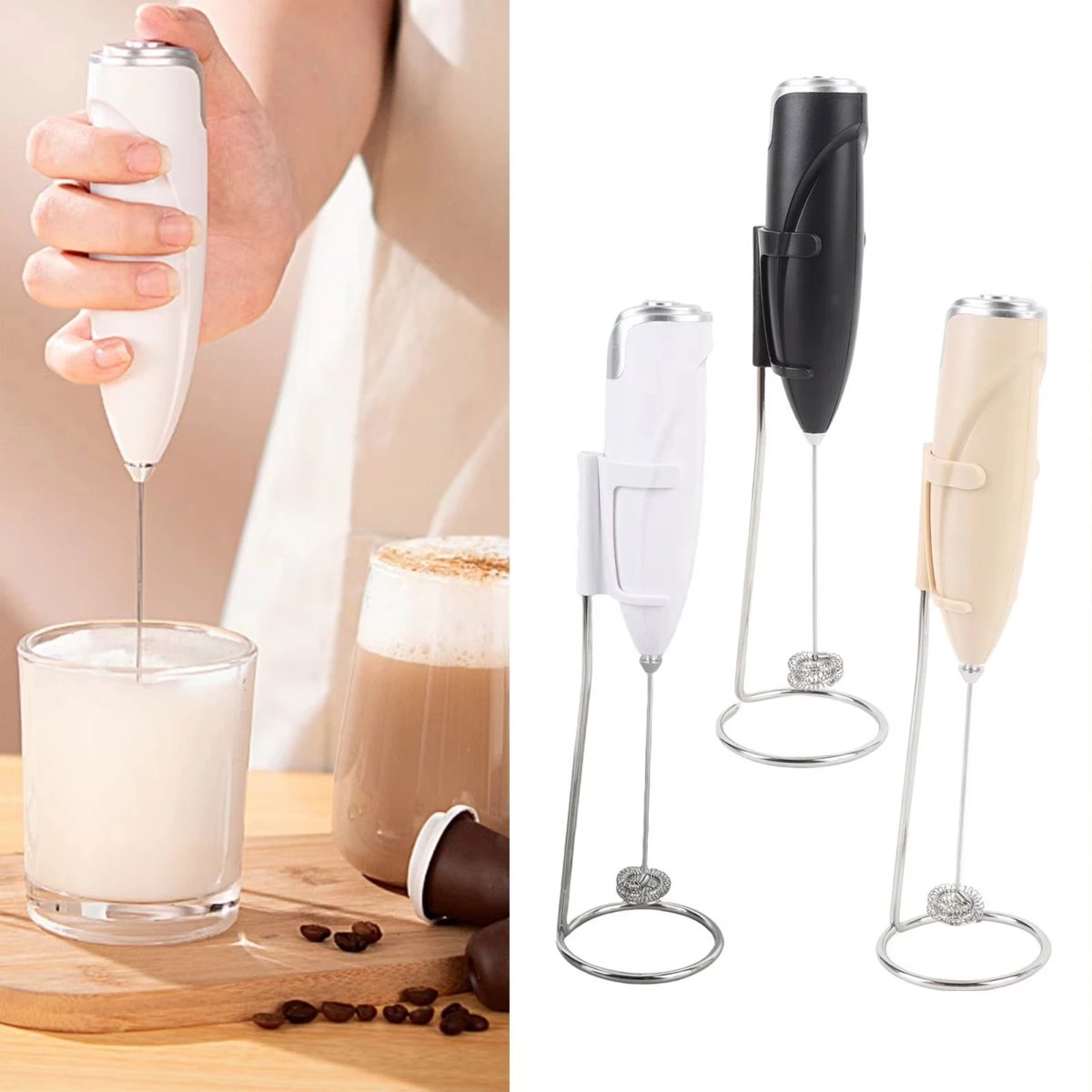 CreamCraft – Elektrischer Milchaufschäumer & Eierbesen für Kaffee und Küche
