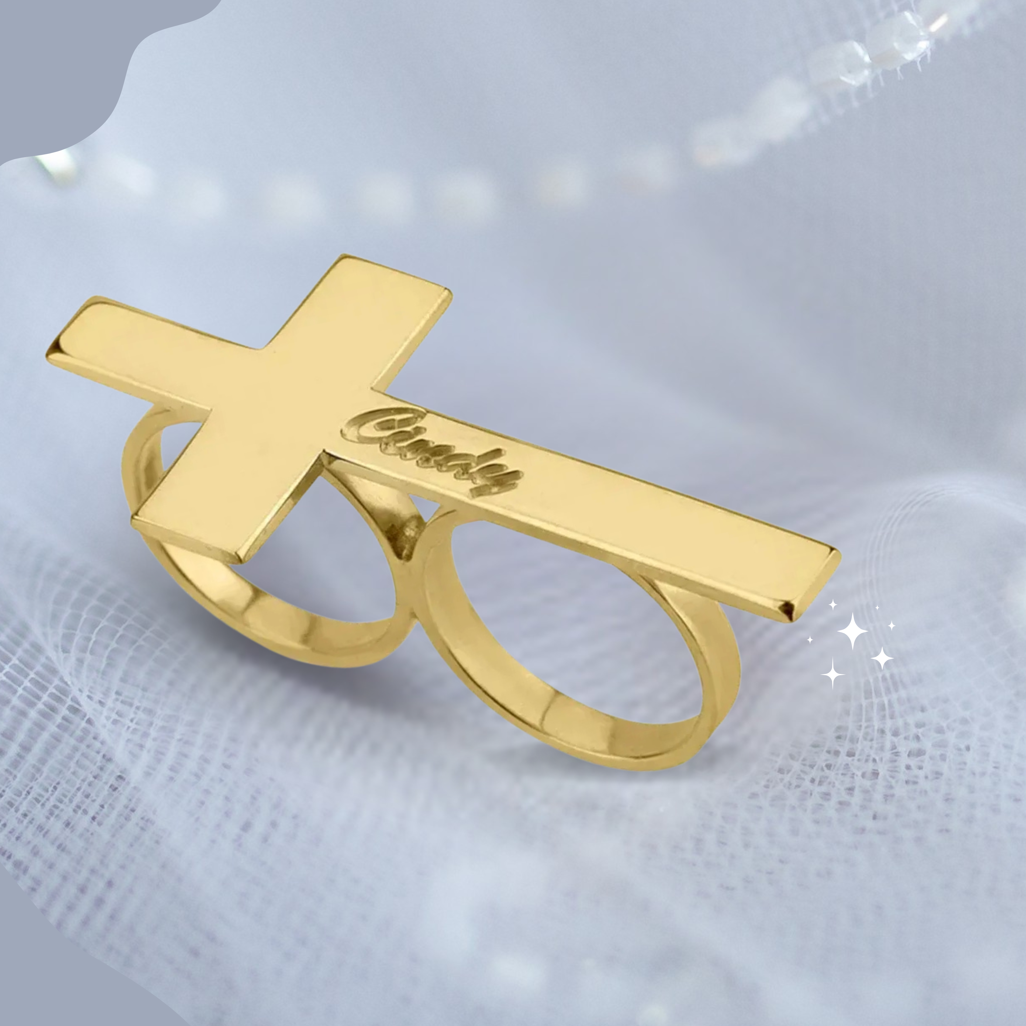 VALTORIA – Edelstahl Zwei-Finger-Ring mit Gravuroption
