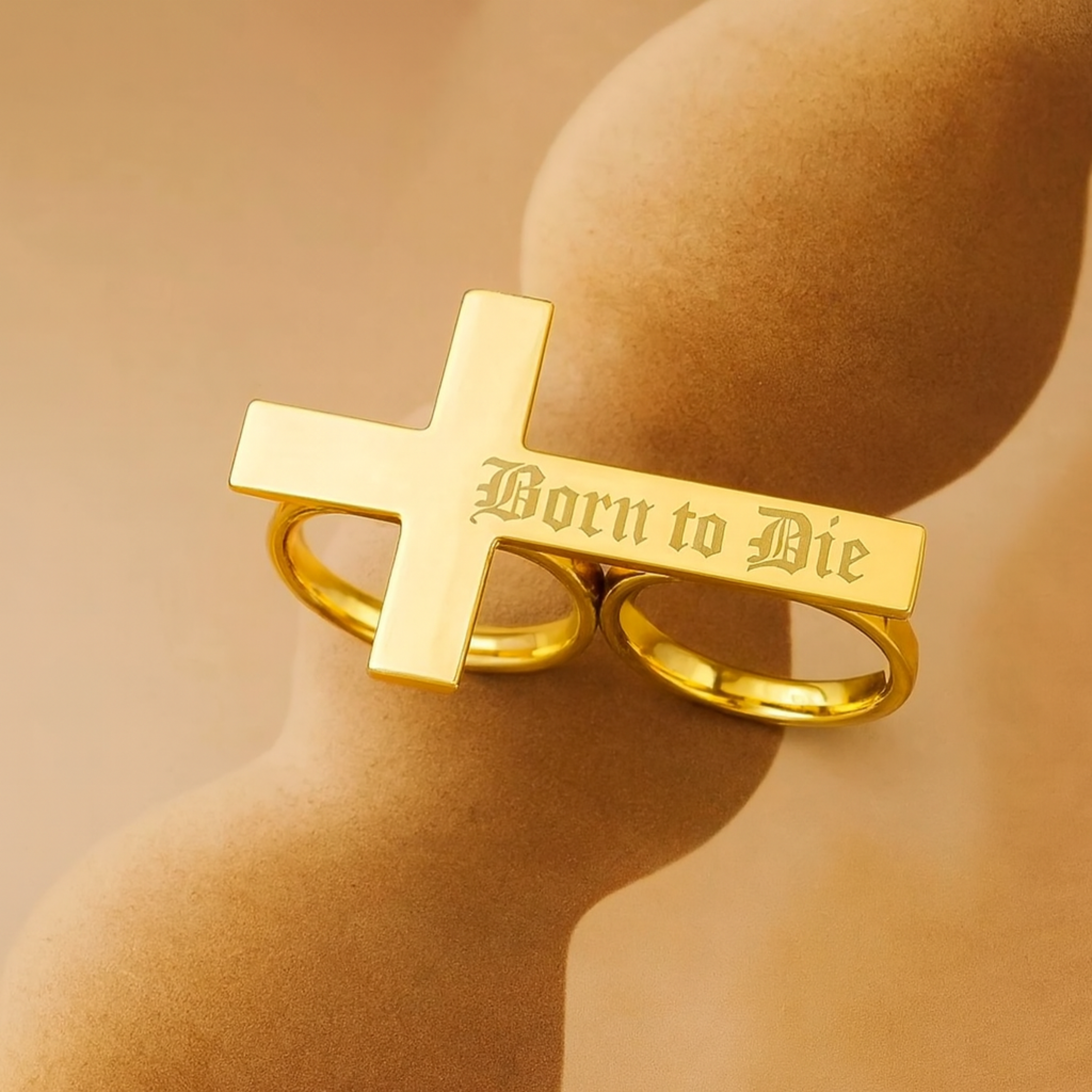 VALTORIA – Edelstahl Zwei-Finger-Ring mit Gravuroption