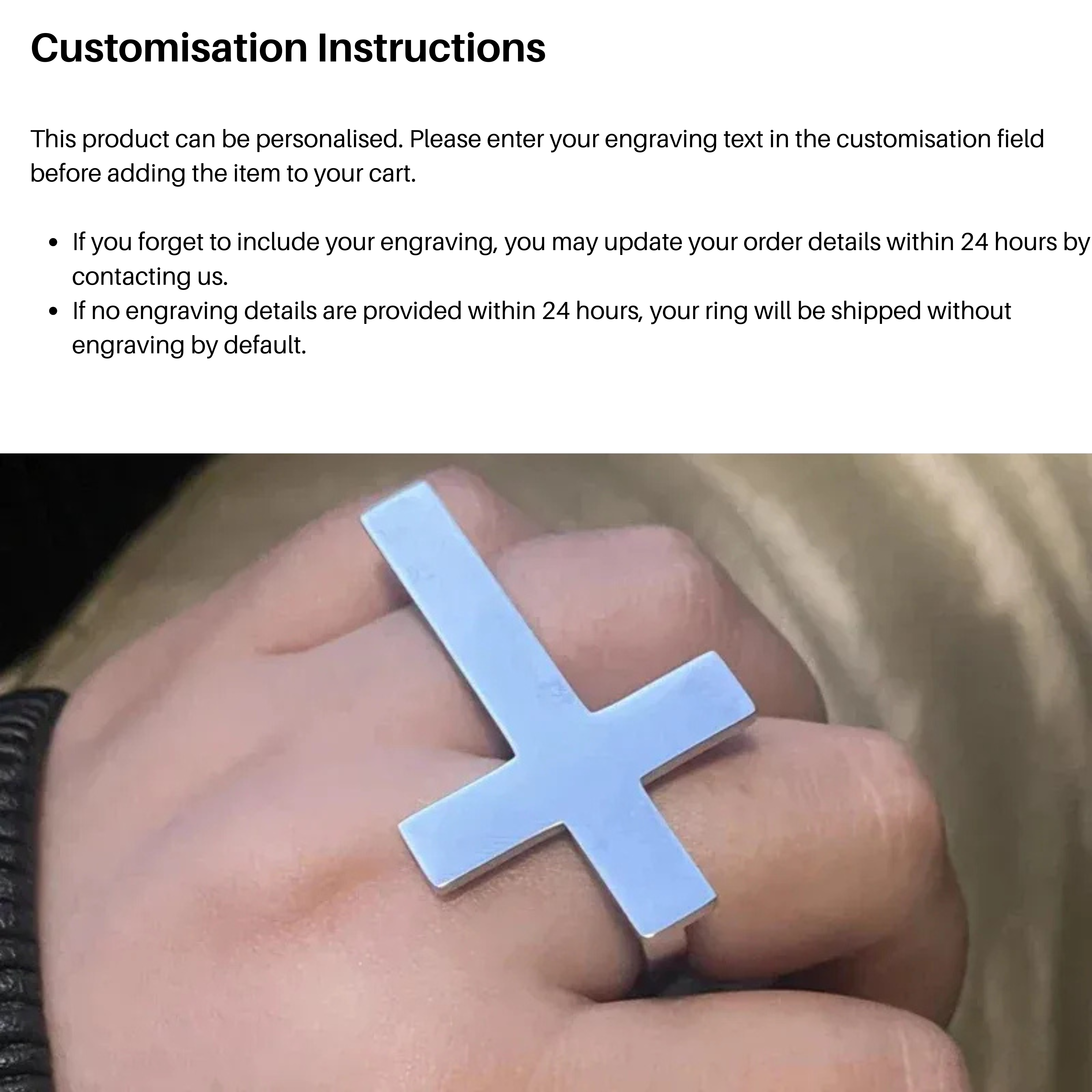 VALTORIA – Edelstahl Zwei-Finger-Ring mit Gravuroption