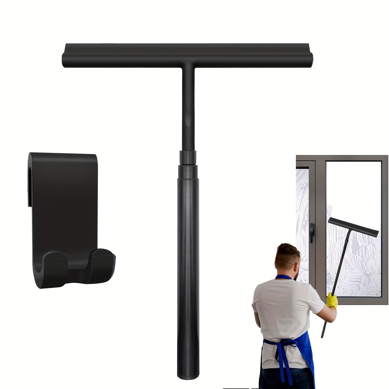Spazzola per doccia DELUXE – tergivetro telescopico con lama in silicone per una pulizia senza striature senza doversi piegare