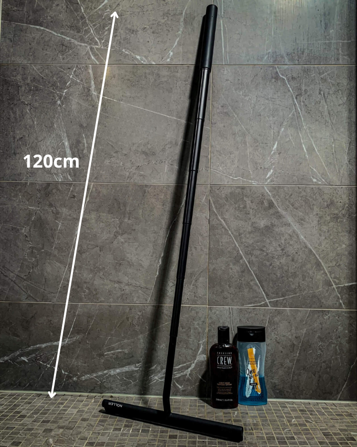 Spazzola per doccia DELUXE – tergivetro telescopico con lama in silicone per una pulizia senza striature senza doversi piegare