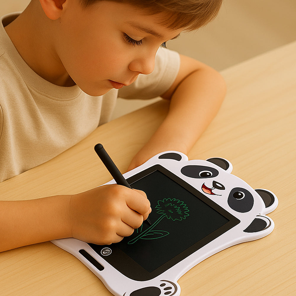 DrawBuddy tableau d'écriture LCD – tableau pour enfants avec design animalier et stylet pour un apprentissage créatif