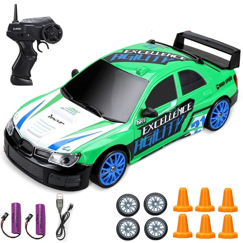 DRIFTHERO – 2,4-GHz-4WD-Hochgeschwindigkeits-RC-Auto mit AE86- und GTR-Renndesign 14