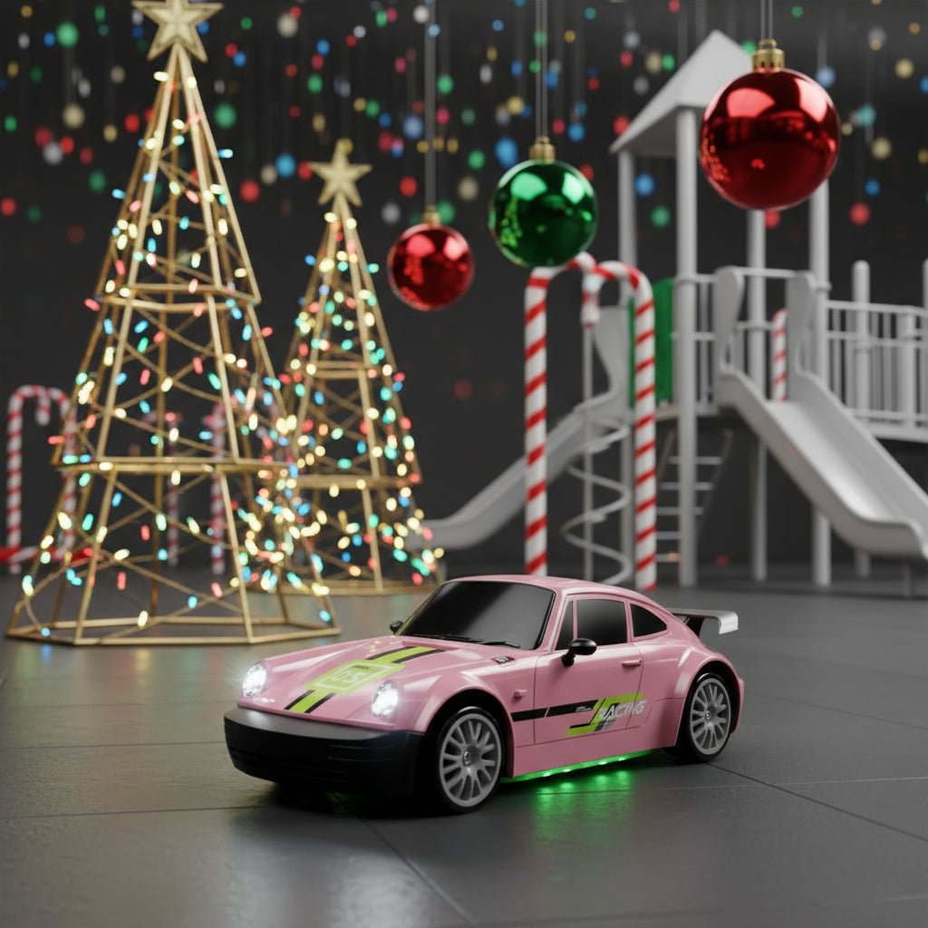 DRIFTRAX – 1:24 Hochgeschwindigkeits-4WD-RC-Driftwagen mit LED-Beleuchtung und Doppelreifen 2