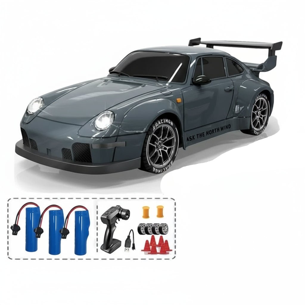 DRIFTRAX – 1:24 Hochgeschwindigkeits-4WD-RC-Driftwagen mit LED-Beleuchtung und Doppelreifen 20