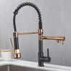 Robinet de cuisine DUALFLOW – Robinet noir avec double sortie et commande à levier unique