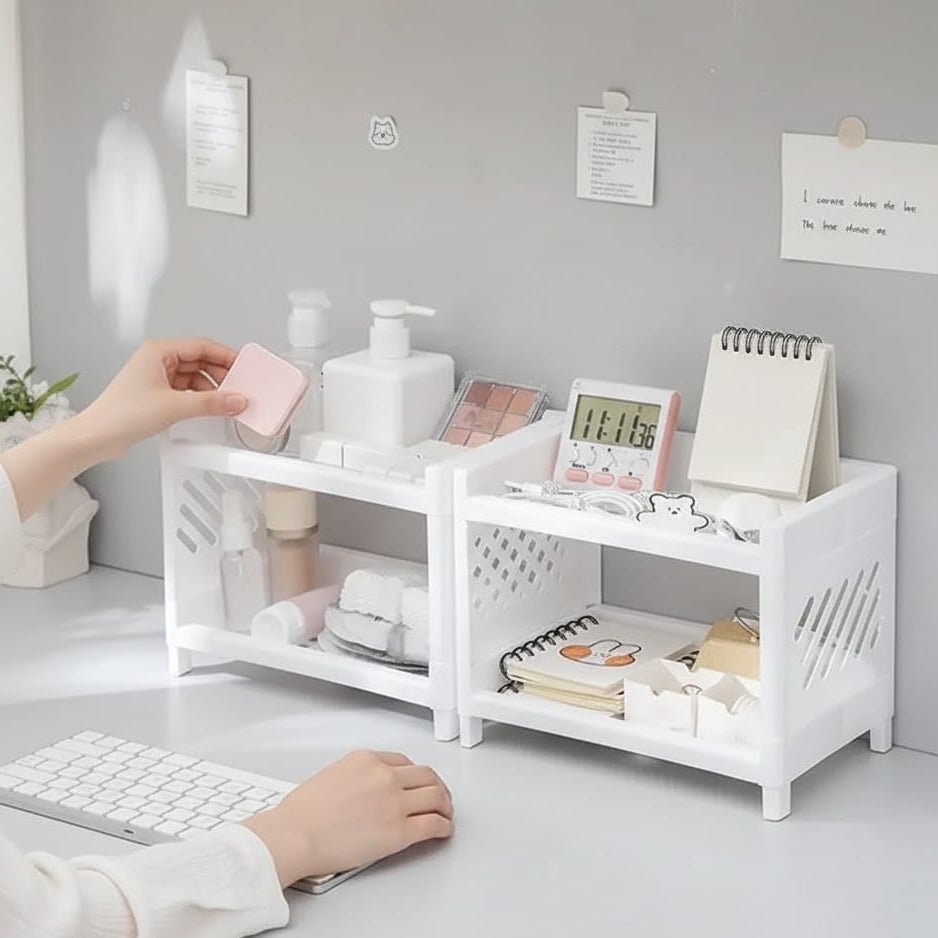 DUALSPACE – Zweistufiges Regal für moderne Büro- und Wohnorganisation 7