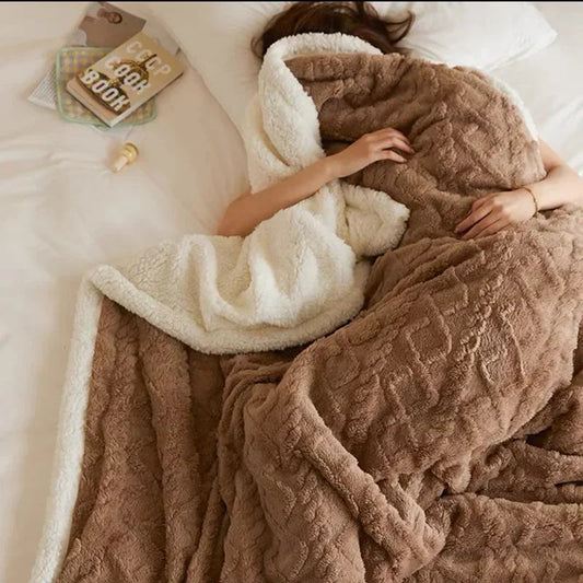 WinterWool Blanket – Flauschige Lammwolldecke für gemütliche Wintertage
