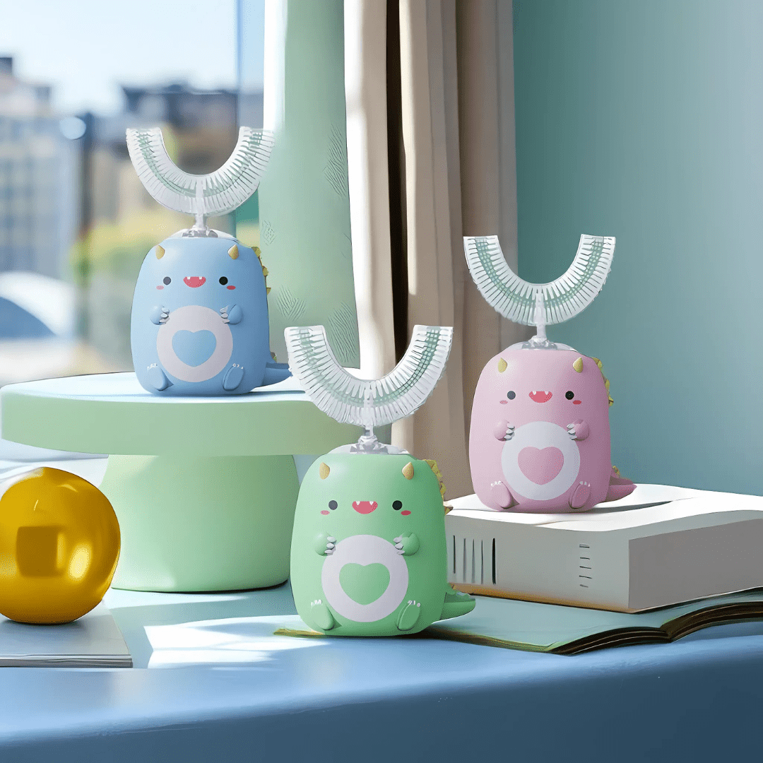 SMILODINO TOOTHBRUSH – Elektrische Kinderzahnbürste mit 360° Reinigung