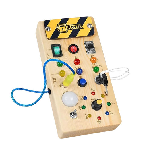 Discovery Play Montessori Busy Board | Entwickelt Feinmotorik | Hölzernes Aktivitätsbrett für Kleinkinder | Montessori-Sensorikspielzeug 0