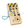 Discovery Play Montessori Busy Board | Entwickelt Feinmotorik | Hölzernes Aktivitätsbrett für Kleinkinder | Montessori-Sensorikspielzeug 0