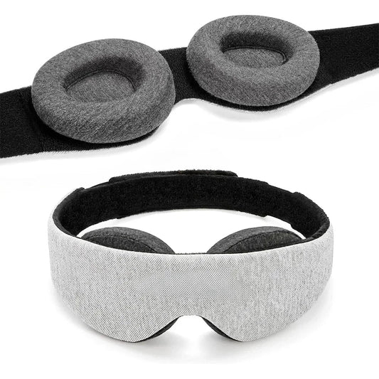 DreamFoam 3D – Maschera per dormire in memory foam con copriocchi regolabili