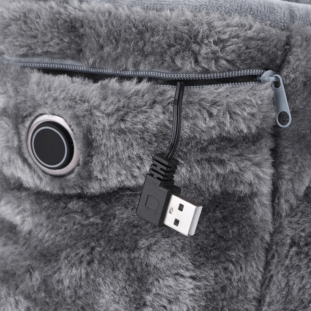 Dreamstep pantoufles chauffantes USB – chaussons douillets avec fonction chaleur pour les froides journées d'hiver