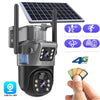 DualGuard Solar 4K – Cámara de vigilancia inalámbrica con panel solar y control de app 360°