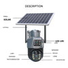 DualGuard Solar 4K – Cámara de vigilancia inalámbrica con panel solar y control de app 360°