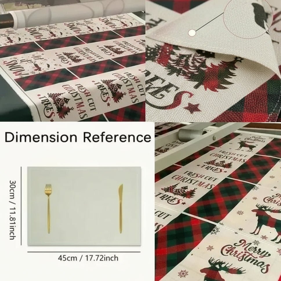 Dwarfmat - Festliche Tischunterlage mit Weihnachtswichtel-Design, Hitzebeständig, 38 cm 3