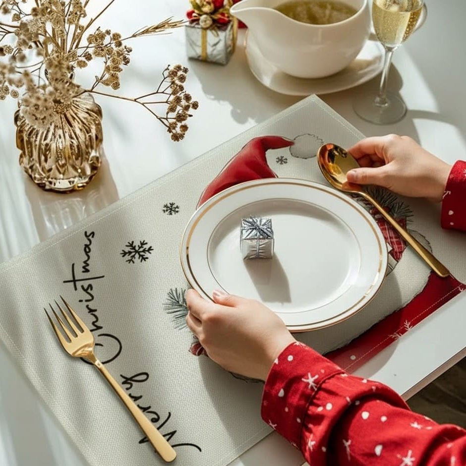 Dwarfmat - Festliche Tischunterlage mit Weihnachtswichtel-Design, Hitzebeständig, 38 cm 4