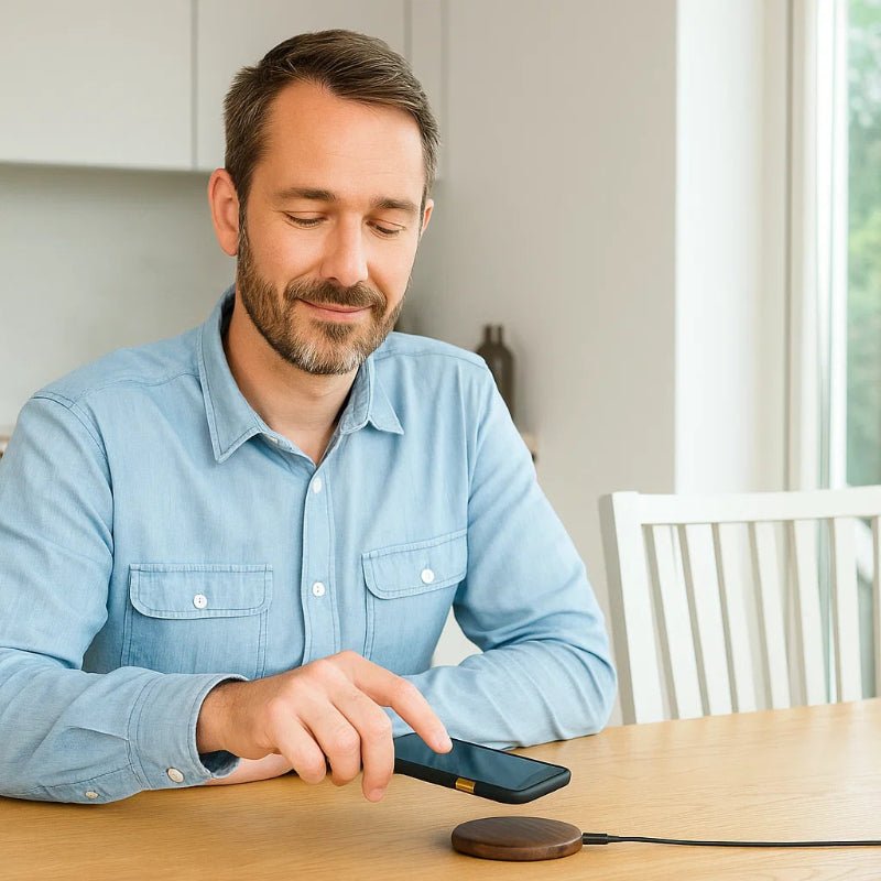 EARTHCHARGE – Schnelles kabelloses Qi-Ladegerät mit Öko-Bambus-Design 2