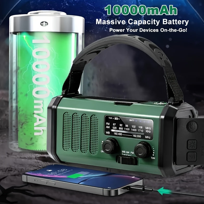 Radio EcoPower – Radio d'urgence avec solaire, lampe de poche et fonction de charge USB