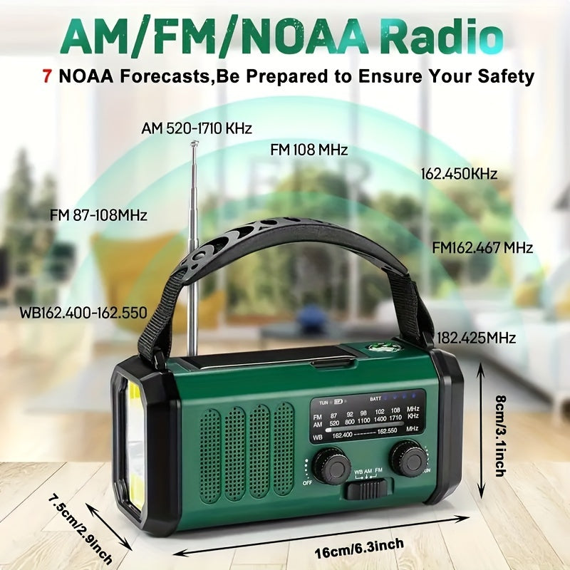 Radio EcoPower – Radio d'urgence avec solaire, lampe de poche et fonction de charge USB