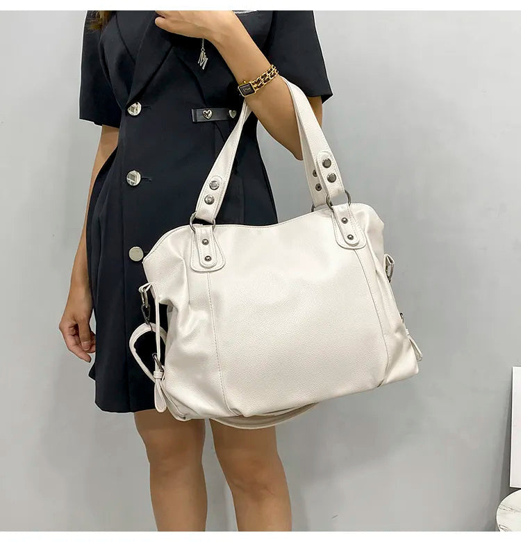 ELEGORA – Modische Tragetasche mit Metallbeschlägen und Kunstleder-Finish 6