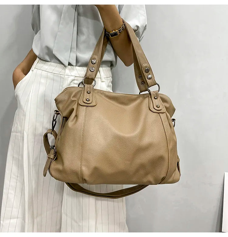 ELEGORA – Modische Tragetasche mit Metallbeschlägen und Kunstleder-Finish 7