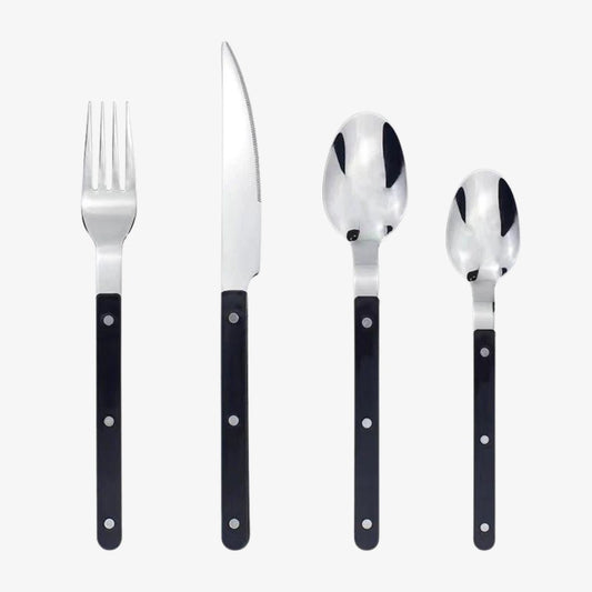 ETERNIFORCE – 24-Piece Stainless Steel Flatware Set with Engraved Design 0