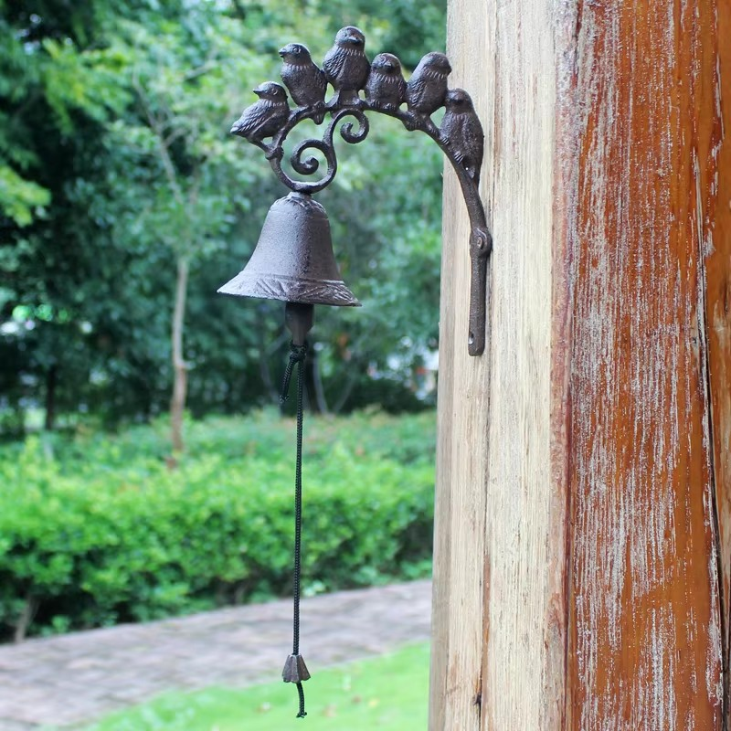 EUROVINT Sonnette – Sonnette en fonte au style vintage pour porte d'entrée et jardin