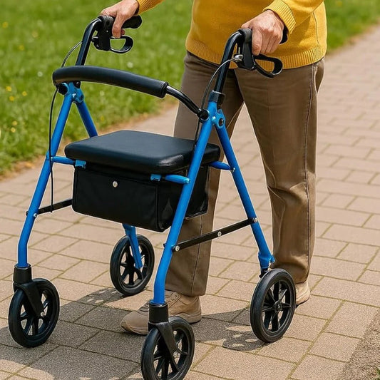EasyRoll – Faltbarer Rollator mit Sitz & Rückenlehne für Senioren
