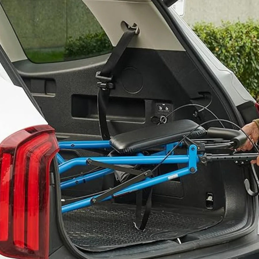 EasyRoll – Rollator pliable avec siège et dossier pour seniors