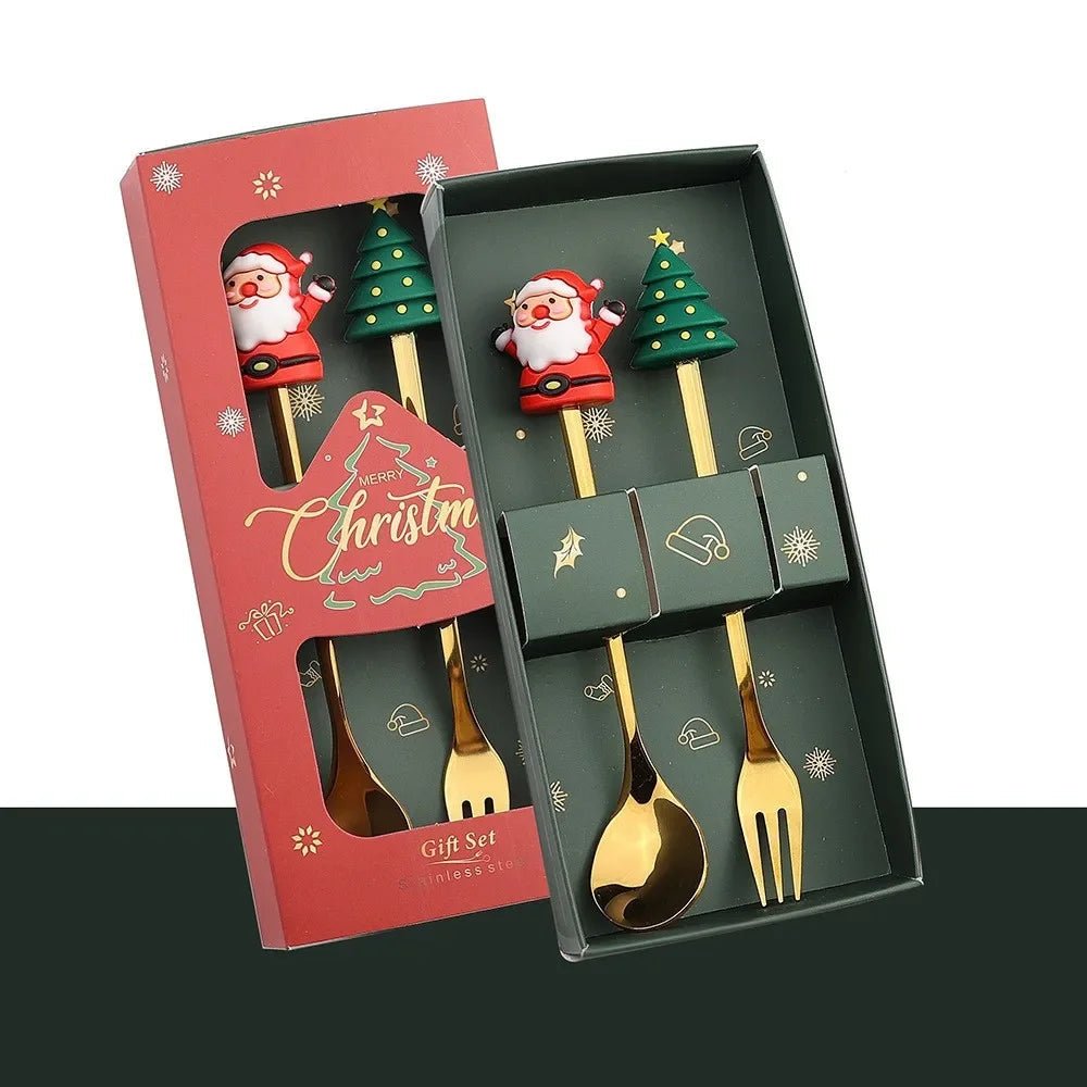 Edelstahl Weihnachtsbaum-Löffel-Set - 4-teilig, Spülmaschinenfest, Ideal für Kaffee und Desserts 22