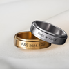 CALVARE – Edelstahl-Spinner Ring für Paare mit Gravur