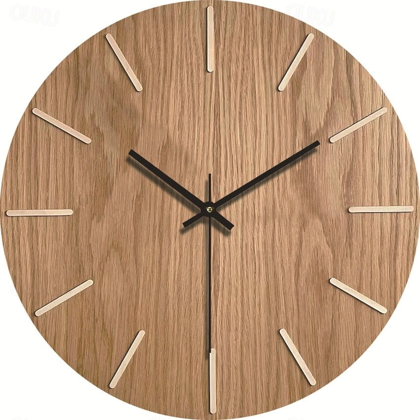 OAKVANE Watch Out Wanduhr – Skandinavische Eichen-Wanduhr Mit Messingzeigern