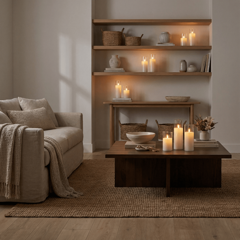Elegante LED-Stumpenkerzen Set mit Timer - 9 Flammenlose Kerzen für Stimmungsvolle Dekoration 4