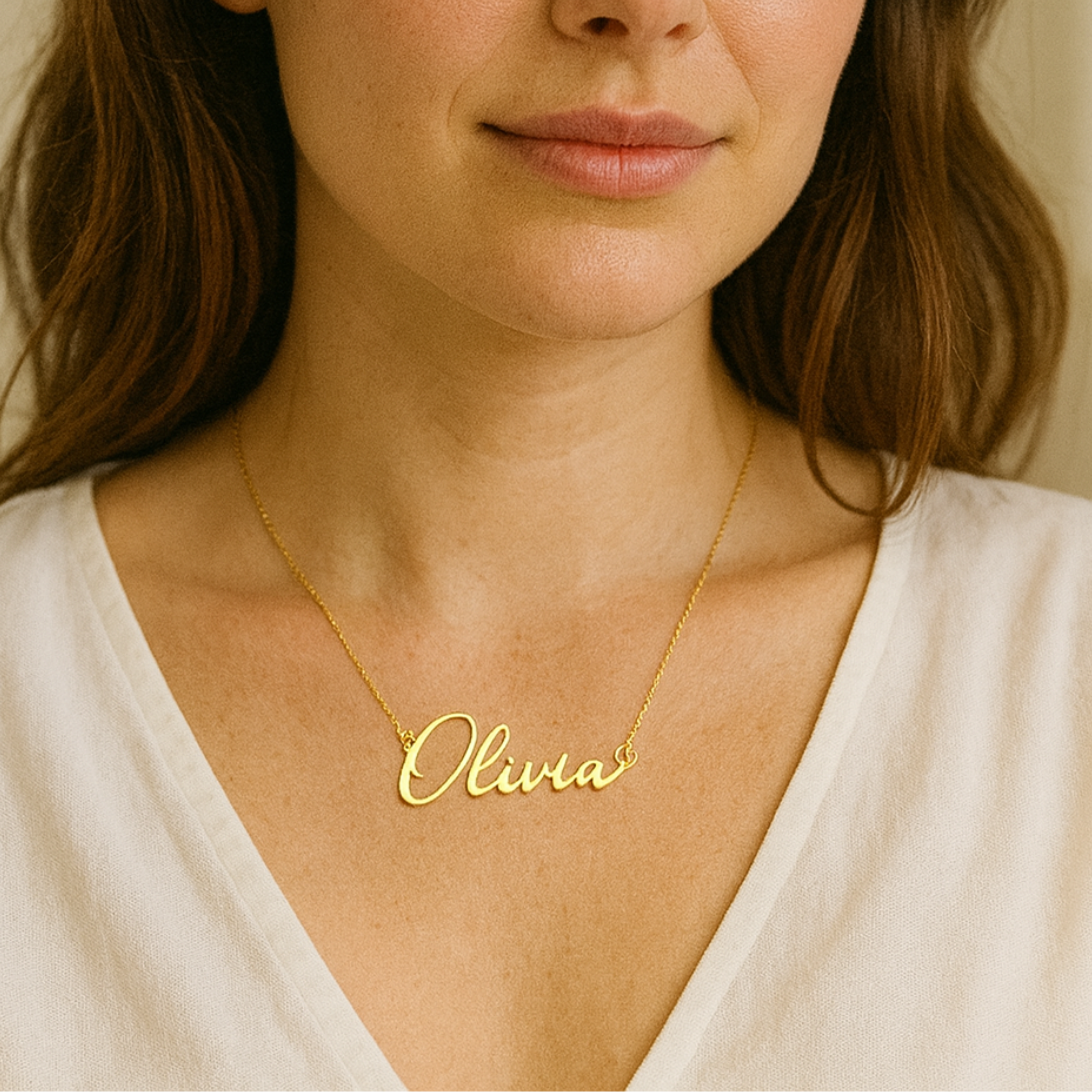 ELVARIA – Personalisierte Namenshalskette aus Edelstahl für Frauen