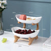 Ovaluxe estantería para frutas | Elegante organización de cocina de 2 y 3 niveles para frutas y snacks