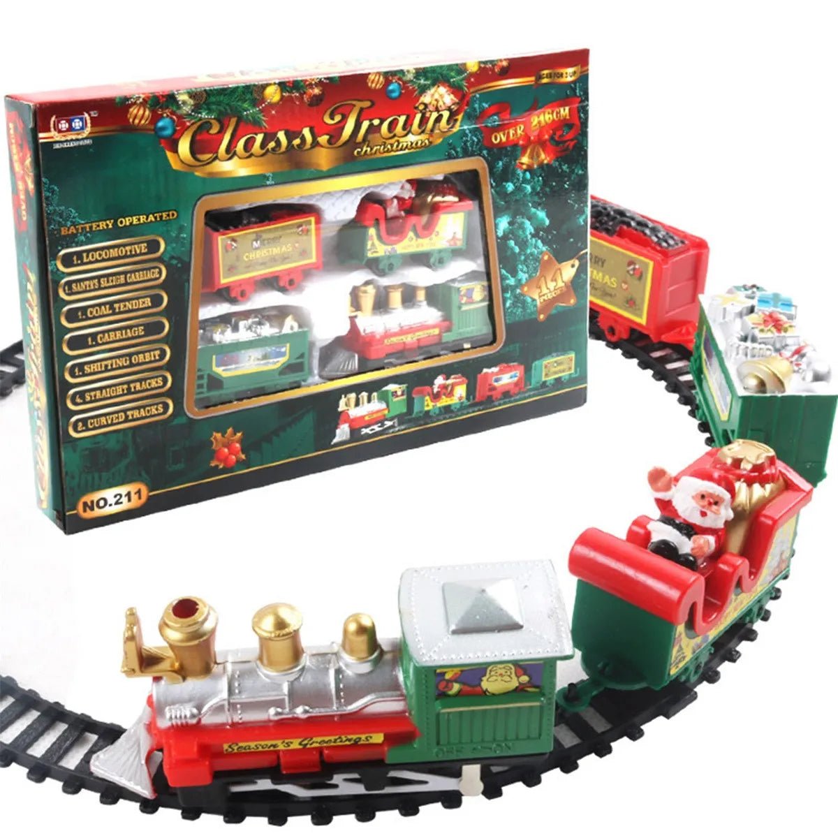 Elektrisches Eisenbahn Set für Weihnachtsbaum mit Realistischen Details und Kinderfreundlichem Design 2