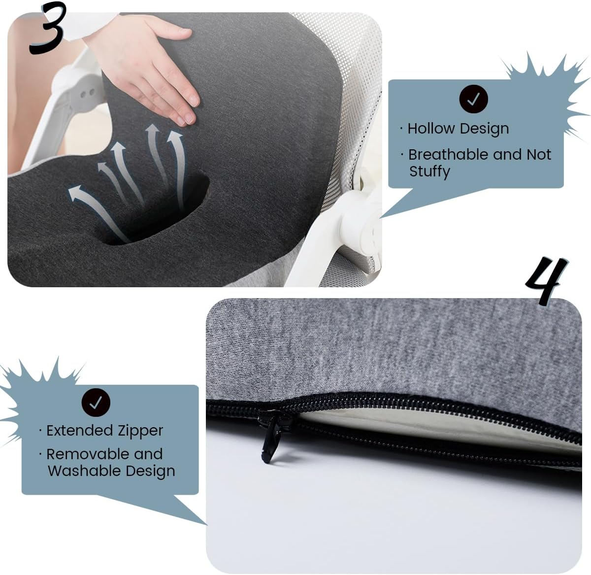 ErgoComfort Pad – Ergonomisches Memory Foam Sitzkissen