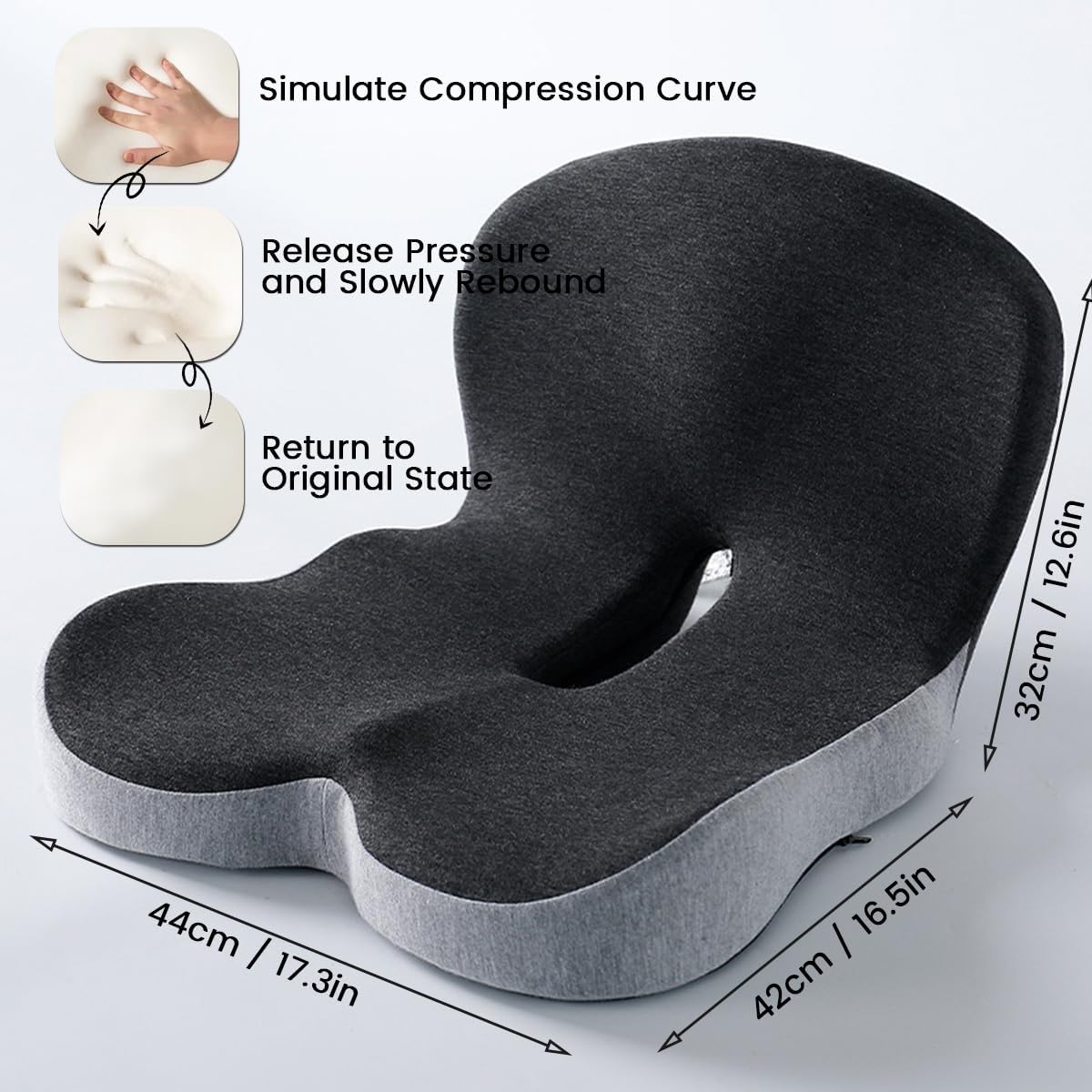 ErgoComfort Pad – Ergonomisches Memory Foam Sitzkissen