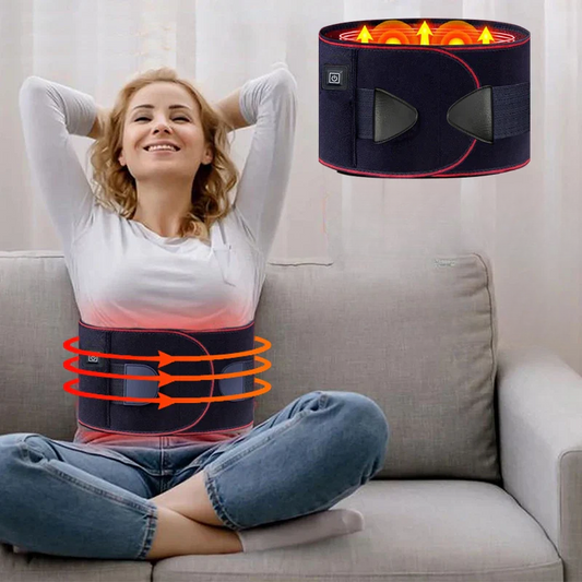 Ceinture chauffante ergonomique – Ceinture chauffante pour le dos avec 3 niveaux de chauffage et soutien lombaire